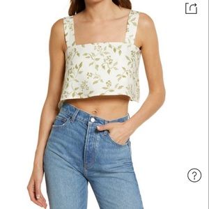 NWT Reformation Blanka Crop Top Linen